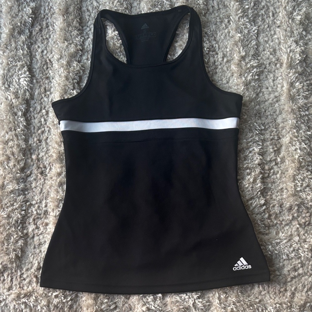 Adidas Black and White Tank Top